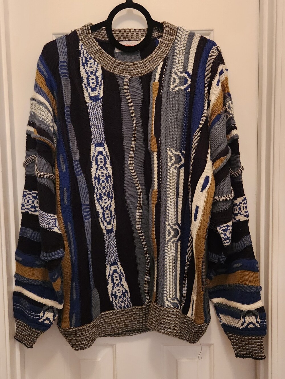 Mens Vintage Retro Cosby/Coogi Style 3D Sweater - Size M